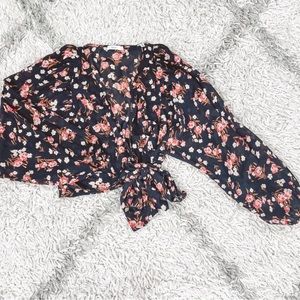 A.L.C. Floral 100% Silk Blouse Size 6